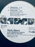 Herb Alpert ft: Janet Jackson - DIAMONDS 1987 remix promo only LP VINYL 12" used