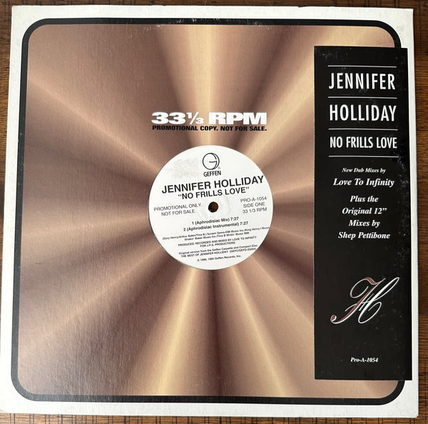Jennifer Holliday - No Frills Love  (PROMO) 12"  Single Remix LP Vinyl - used