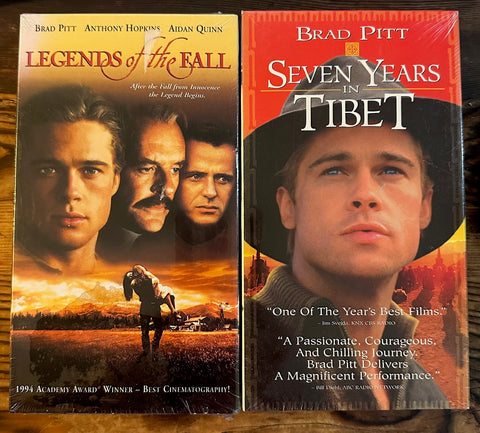 Brad Pitt - 2 original VHS films - NEW