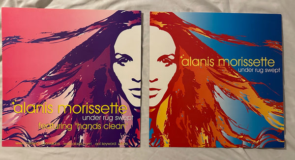 Alanis Morissette - 2 Promo poster flats  - UNDER RUG SWEPT - Used