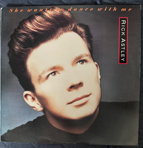 Rick Astley - SHE WANTS TO DANCE WITH ME (USA) 12" Single LP Vinyl -  Used