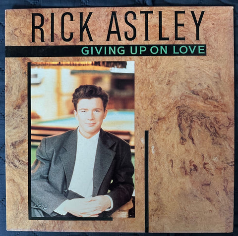 Rick Astley - GIVING UP ON LOVE (4 track) 12" single LP Vinyl - Used