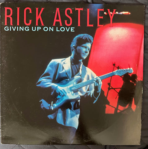 Rick Astley - GIVING UP ON LOVE / Together Forever / She Wants to dance with me / Never gonna give you up  (USA PROMO) 12" Single LP Vinyl -  Used