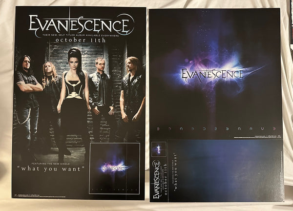 Evanescence - self title 3rd album (double sided promo poster flat)