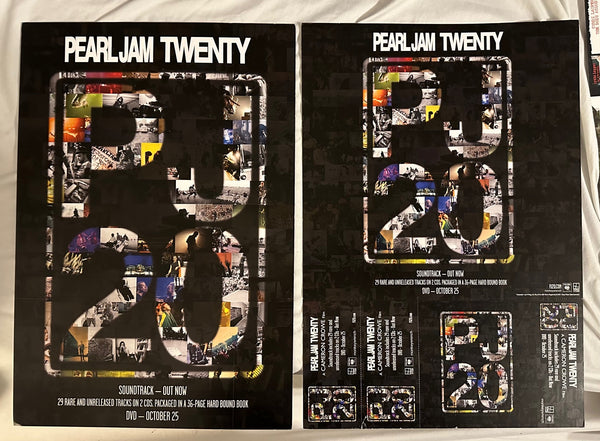 PEARL JAM - Twenty (double sided promo poster flat)