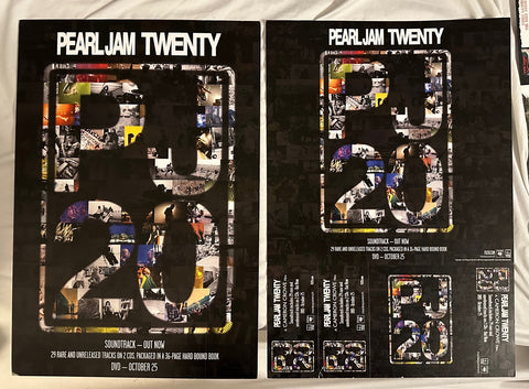 PEARL JAM - Twenty (double sided promo poster flat)