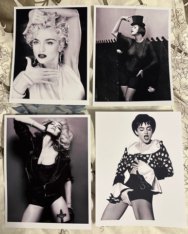 Madonna - Set of 4 B/W Glossy 8x11 photo prints -
