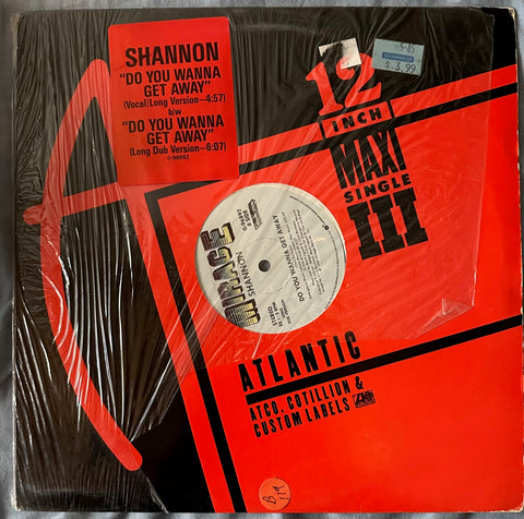 Shannon - Do You Wanna Get Away  12" single  LP Vinyl  - Used