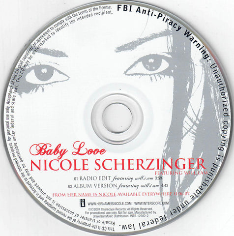 Nicole Scherzinger - Baby Love (PROMO CD Single) Used