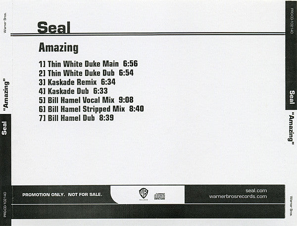 SEAL - Amazing  (REMIXES) Official Promo CD single