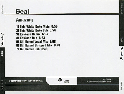 SEAL - Amazing  (REMIXES) Official Promo CD single