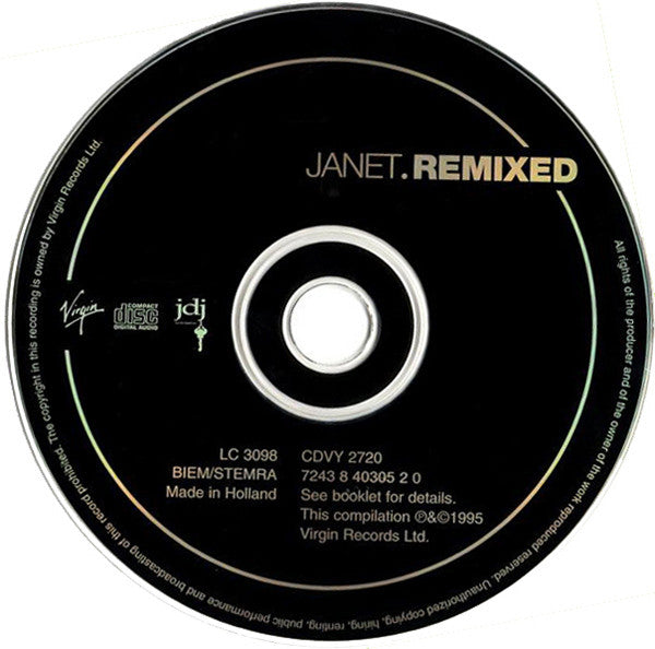 Janet Jackson - REMIXED + B-sides (1995) CD - Used – Borderline MUSIC