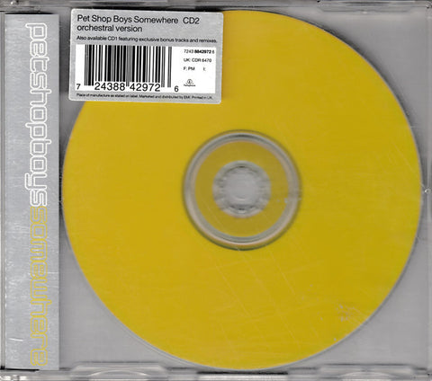 Pet Shop Boys - Somewhere CD1 (Import CD single) Used