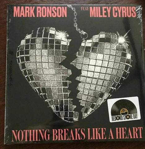 Mark Ronson Feat: Miley Cyrus ‎– Nothing Breaks Like A Heart 12" Single (RSD) LP Vinyl - NEW
