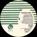 Celine Dion - To Love You More (PROMO 12" Single) The TONY MORAN  Mixes - LP Vinyl - used