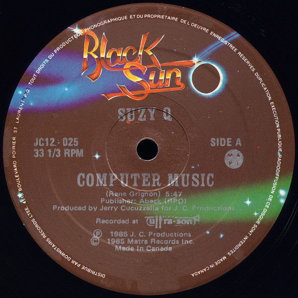 Suzy Q ‎– Computer Music (Import 12" Single) LP Vinyl - Used