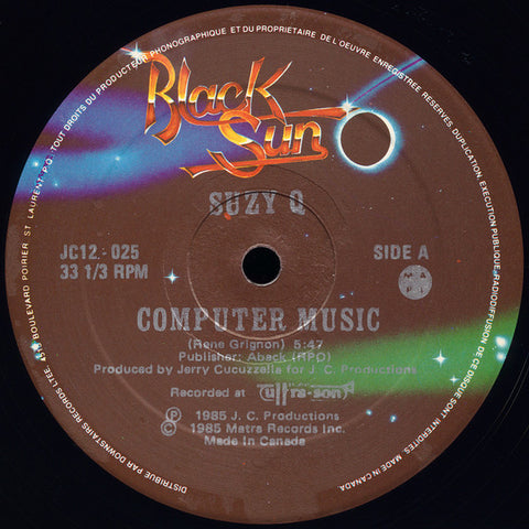 Suzy Q ‎– Computer Music (Import 12" Single) LP Vinyl - Used