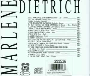 Marlene Dietrich - 1991 Import CD - Used