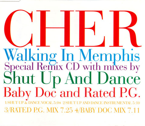 CHER - Walking In Memphis (Import CD single) Used