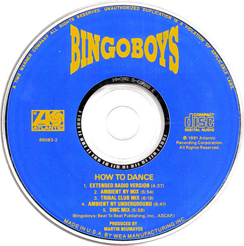 BingoBoys -ft: Princessa - HOW TO DANCE (US maxi-CD single) Used