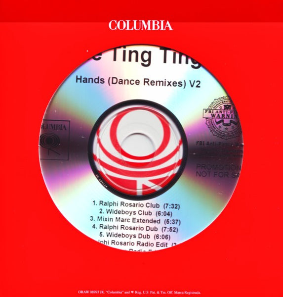 The Ting Tings - Hands (Dance Remixes V2) PROMO CD single - Used