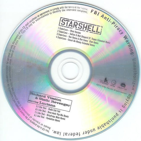 Starshell - SuperLuva / Richard Vission & Static Revenger - I Like That (PROMO) CD single - Used