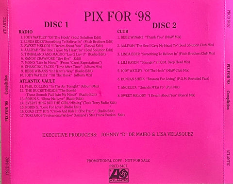 Pix For '98 (2CD PROMO) Radio and Club mixes (Various) Official PROMO - Used