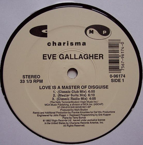 Eve Gallagher - Love Is A Master Of Disguise Promo 12" Single LP Vinyl - Used