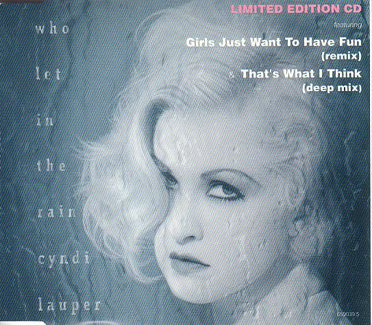 Cyndi Lauper – Who Let In The Rain Limited Edition Junior Vasquez Remixes + Girls Just Wanna / That's What I Think - CD single - Used