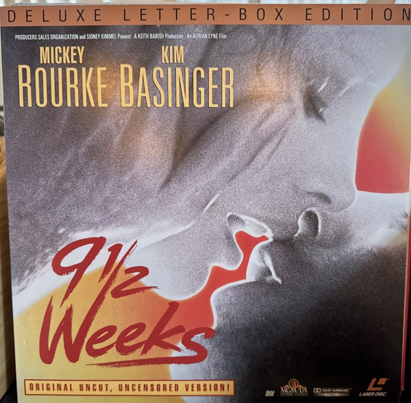 Kiim Basinger & Mickey Rourke - 9 1/2 Weeks Laserdisc - Used