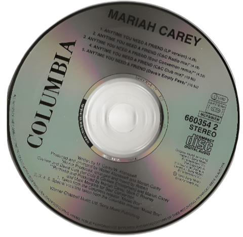 Mariah Carey - Anytime You Need A Friend (Club REMIXES) CD only -- Used