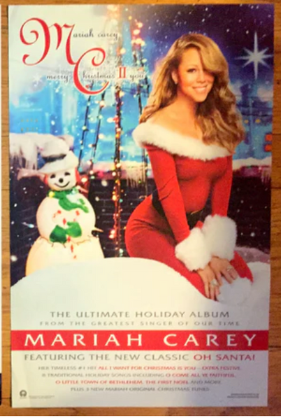 Mariah Carey -- Merry Christmas 2 Promo poster 11x17