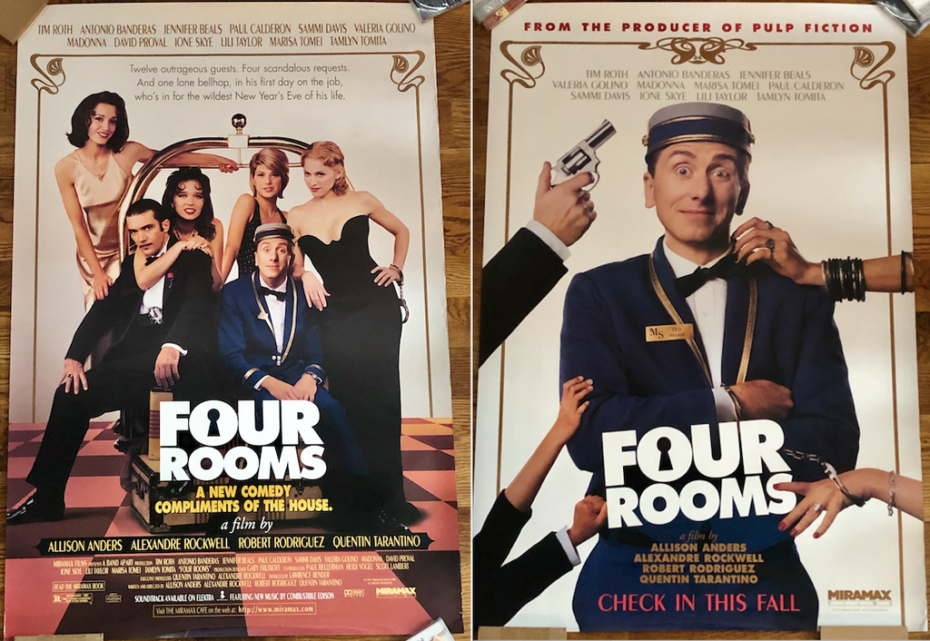 Madonna - 1995 Four Rooms Original Movie 2 Posters LOT - 27x40 Madonna - 1995 Four Rooms Original Movie 2 Posters LOT - 27x40