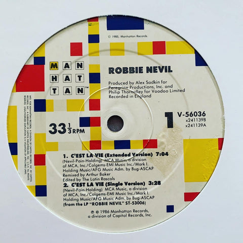 Robbie Nevil  - C'est La Vie (12" REMIX VINYL) used