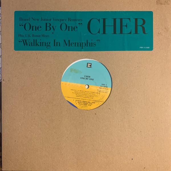CHER - One By One / Walking In Memphis PROMO 12" remix LP Vinyl - Used