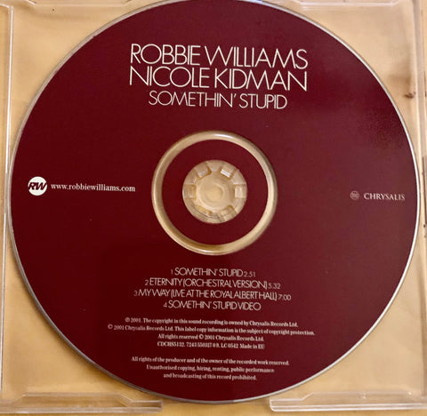 Robbie Williams ft: Nicole Kidman - Somethin' Stupid CD single - used
