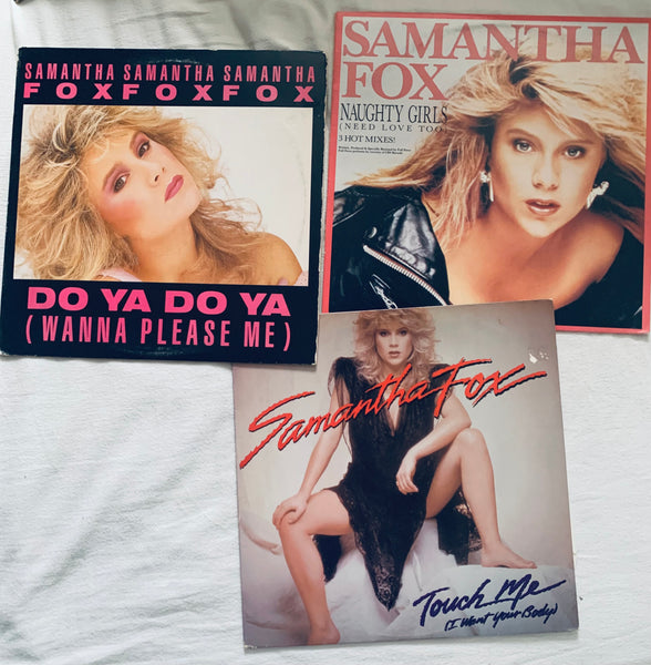Samantha Fox - 3 original 80s 12" Vinyl LPs  Touch Me, Do Ya, Naughty Girls - Used