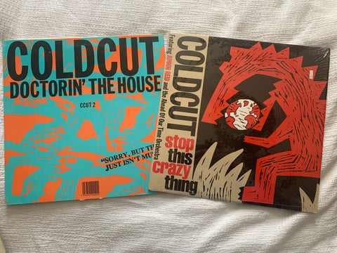 Coldcut - 2 original House 12" Vinyl LP - Doctorin' The House & Stop This Crazy Thing - Used