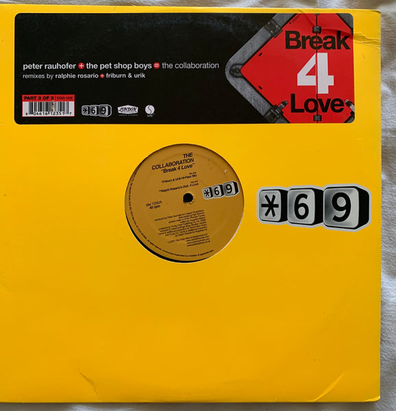 Peter Rauhofer + Pet Shop Boys  - The Collaboration BREAK 4 LOVE Pt.3  -  12" remix LP VINYL - Used