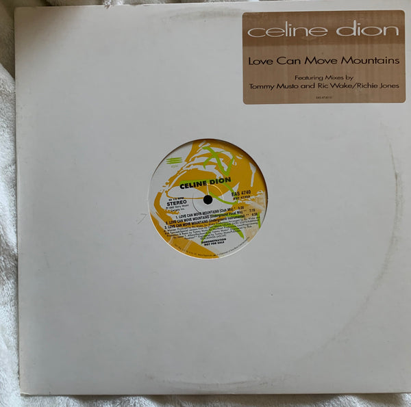 Celine Dion - Love Can Move Mountains (Promo) 12" Remix LP Vinyl - Used