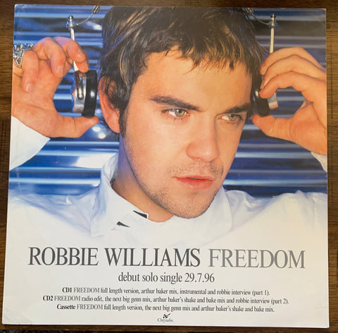 Robbie Williams - FREEDOM Promotional Poster Flat 12x12" Used