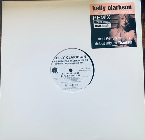 Kelly Clarkson - The Trouble With Love Is Promo 12" Remix LP Vinyl - Used