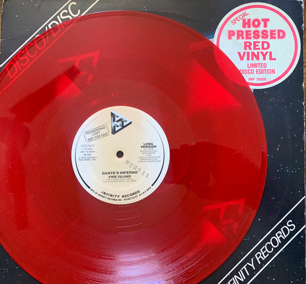 Dante's Inferno - Fire Island 1979 disco 12" (Promo) RED Vinyl - Used