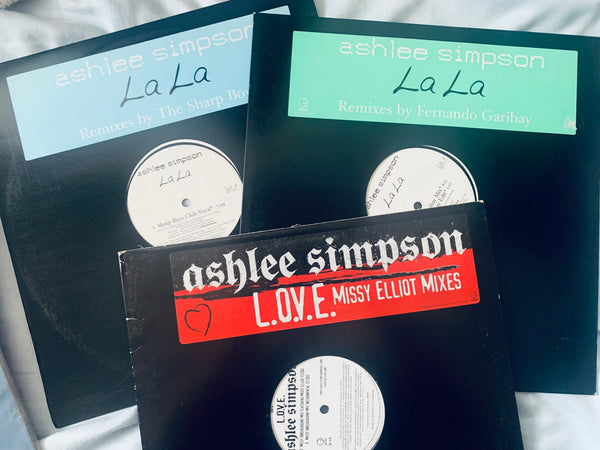 Ashlee Simpson  - set of 3 prom  12" LP VINYL (La La, L.O.V.E.)  - Used