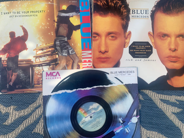 Blue Mercedes - Rich and Famous 1988 LP VINYL + 2 remix 12" singles - Used