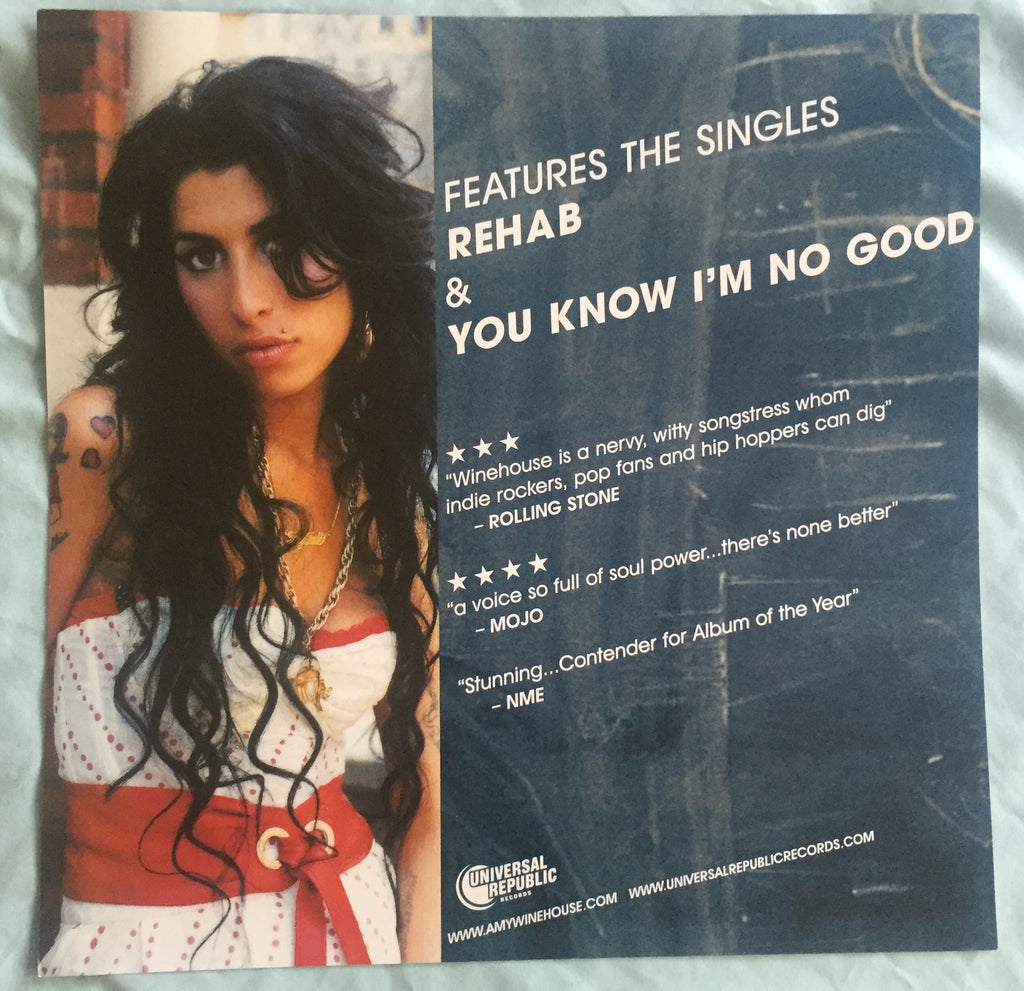 Amy Winehouse - Official Promotional Poster Flat Back To Black –  borderline MUSIC