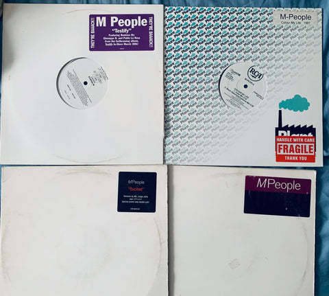 M PEOPLE - set of 4 PROMO 12" REMIX LP Vinyl - Used