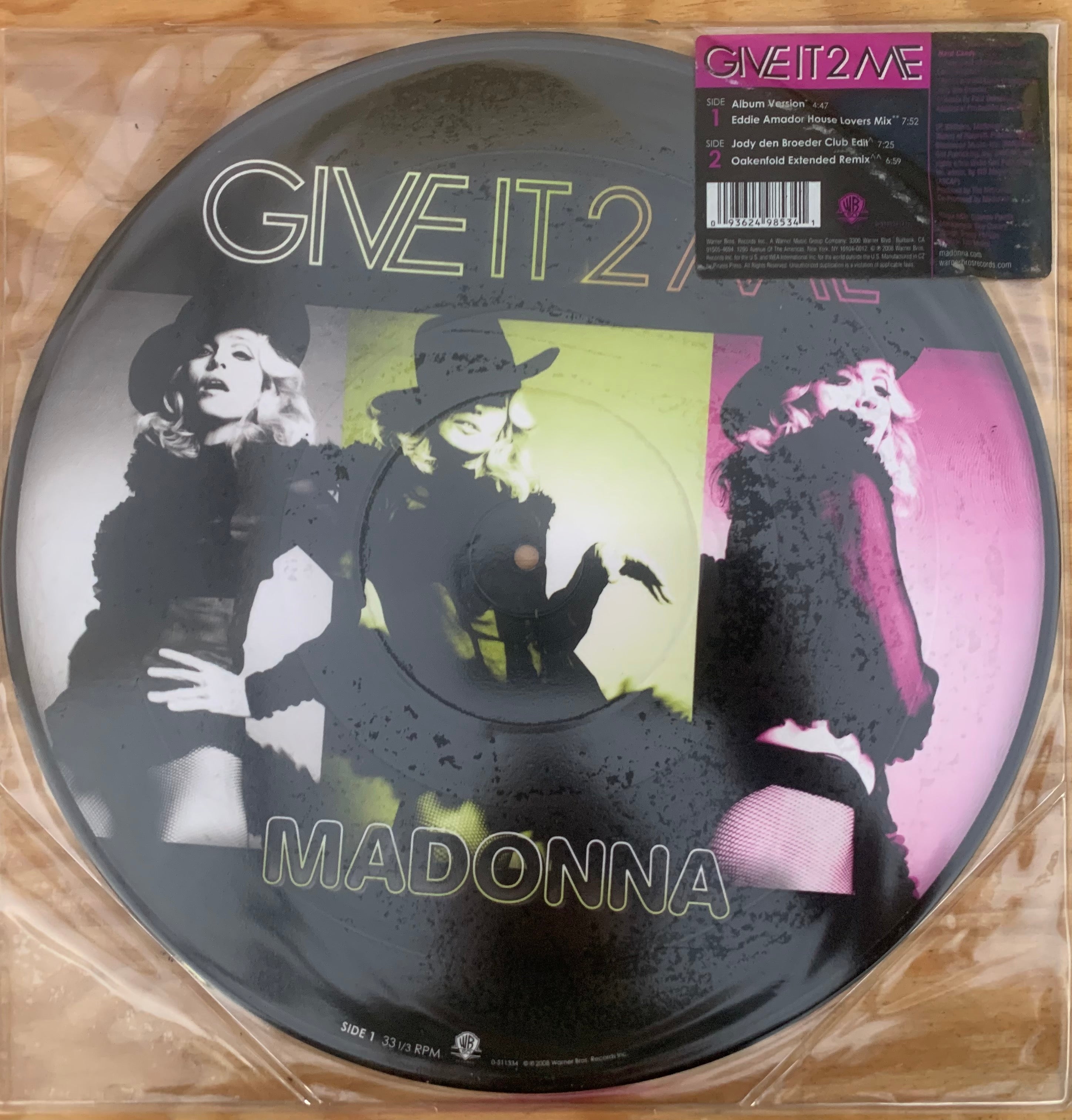 マドンナ　Give It 2 Me　UK盤 限定 ピクチャー12”レコード Madonna - Give It 2 Me (Picture Disc) LP VINYL 12