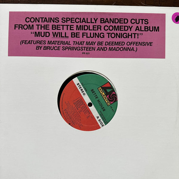 Bette Midler - Specially Banded Cuts from "Mud Will Be Flung Tonight" LP Vinyl (PROMO) Used