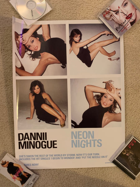 Dannii Minogue - Official promo large poster Neon Nights (flawed)